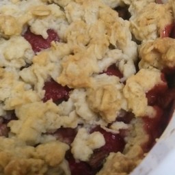 Rhubarb Raspberry Crisp